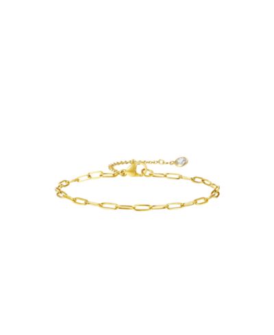 Elegant Gold Paperclip Link Bracelet