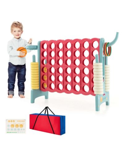 Jumbo 4-to-Score 4 in A Row Giant Game Set with Carry Bag Stickers