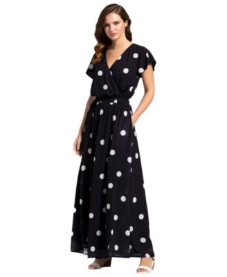 Black with white polka dots