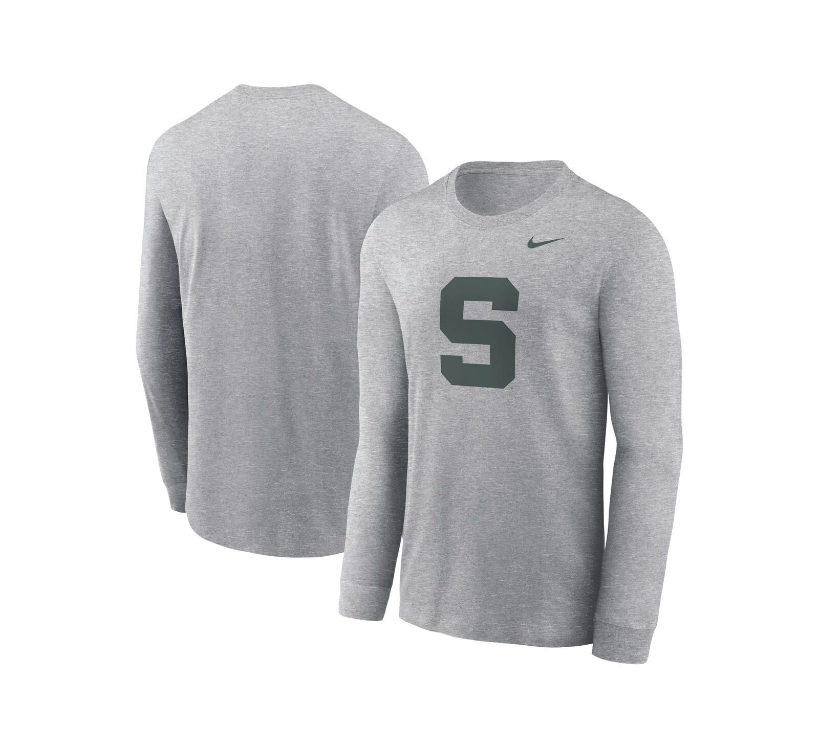 Мужская футболка Nike Michigan State Spartans Alternate Logo, с длинным рукавом
