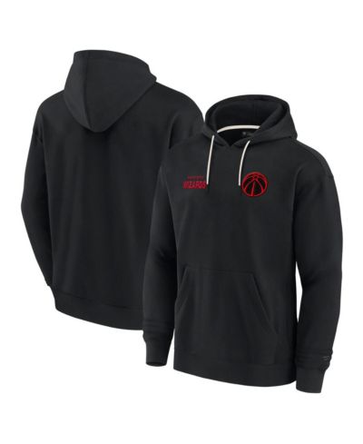 Fanatics Мужское и Женское черное худи с начесом Super Soft Fleece Pullover Washington Wizards Elements