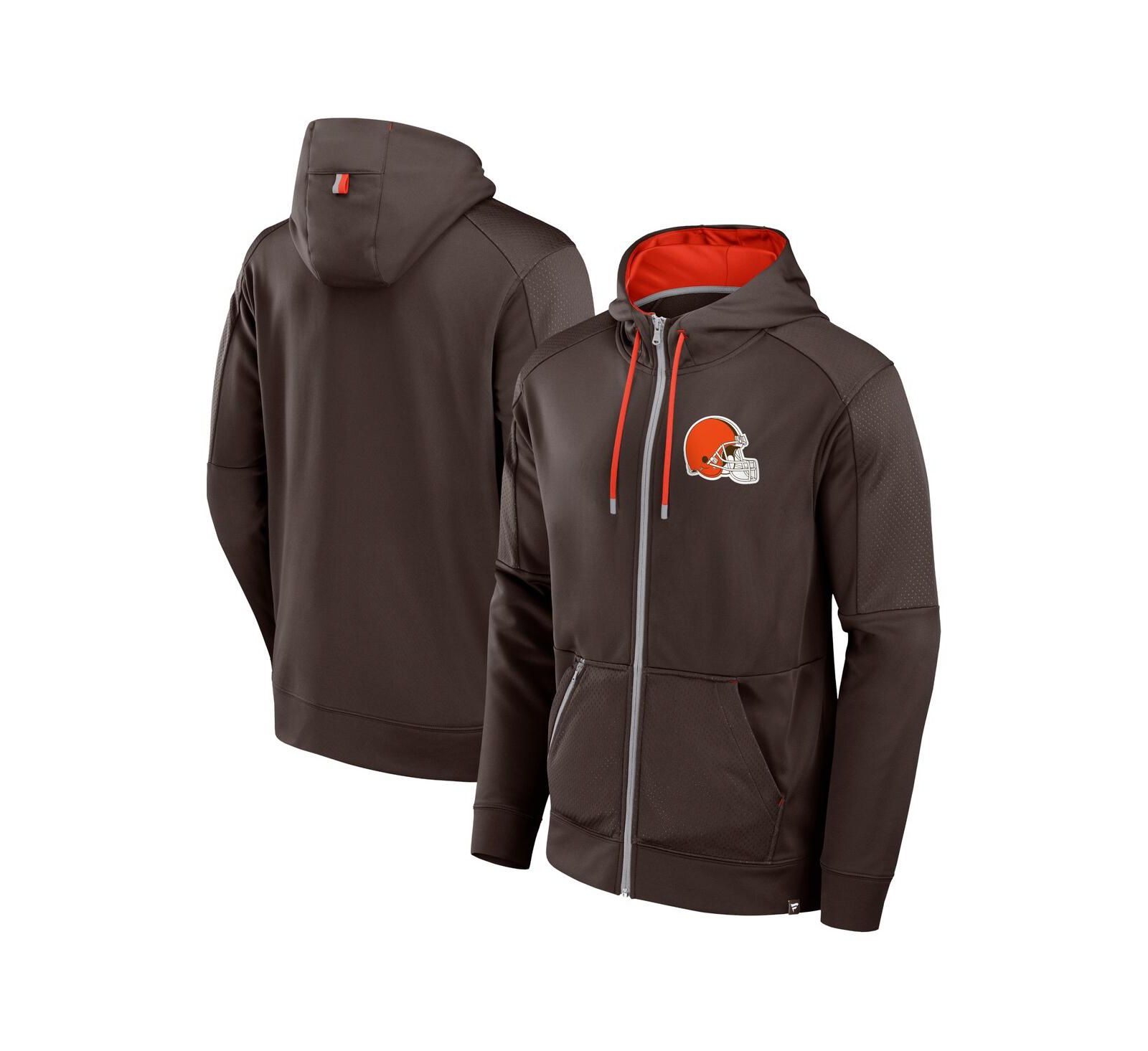 Fanatics Men's Brown Cleveland Browns Defender Full-Zip Hoodie