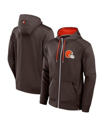 Fanatics Men's Brown Cleveland Browns Defender Full-Zip Hoodie