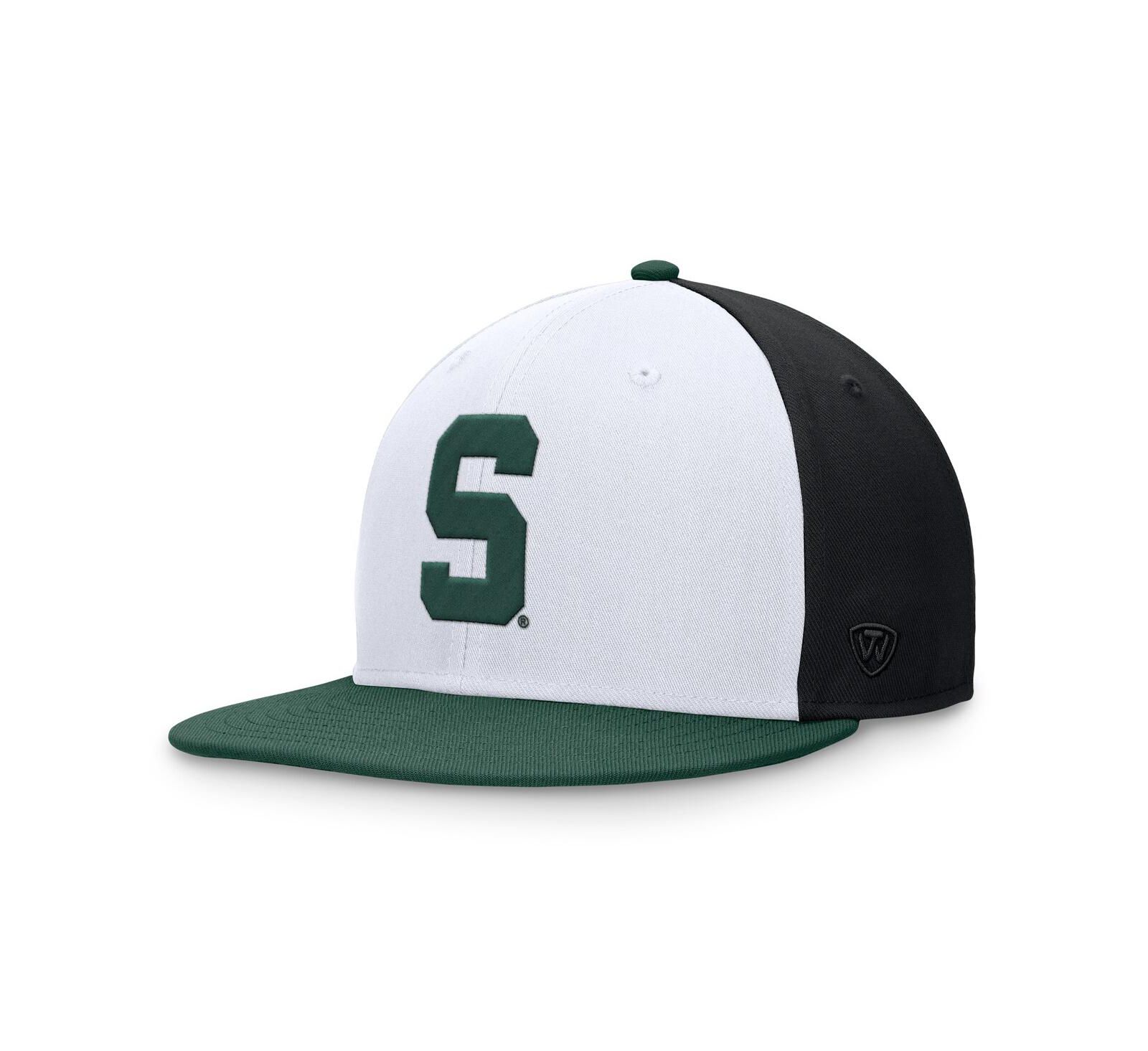 Top of the World Men's White/Green Michigan State Spartans Tri-Tone Heritage Collector Fitted Hat