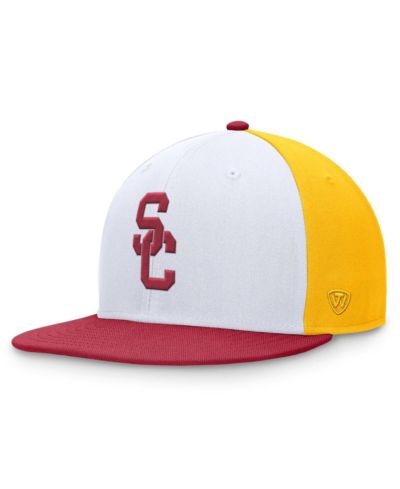 Мужская белая кепка Top of the World USC Trojans Tri-Tone Heritage Collector