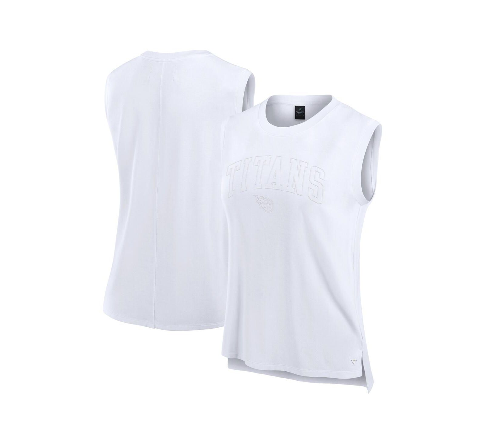 Fanatics Женский White Tennessee Titans Studio Gym Tank Top