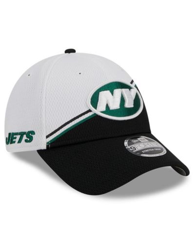 New Era Мужская White/Black New York Jets 2023 Sideline 9FORTY Adjustable Hat