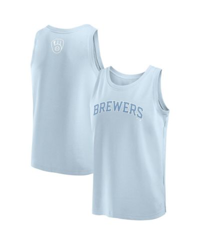Мужской майка Fanatics Milwaukee Brewers Elements светло-голубого цвета