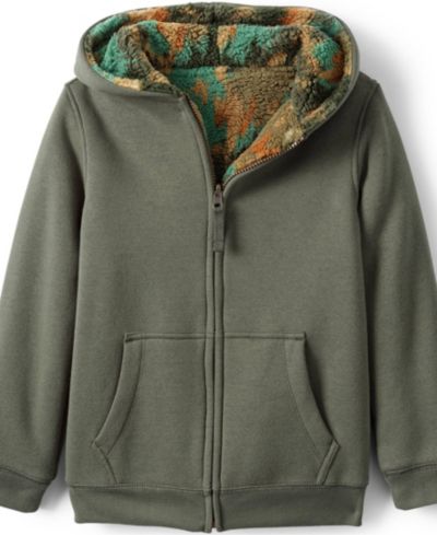 Lands' End Kids Reversible High Pile Fleece Hoodie