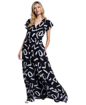 Black with white brush strokes