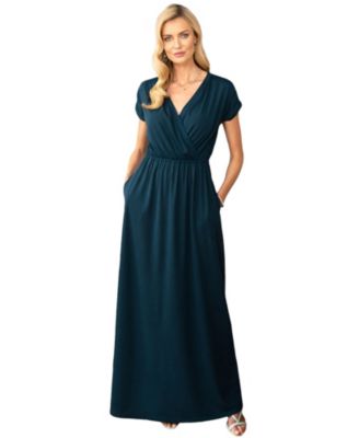 Женское платье HotSquash London V-Neck Maxi с коротким рукавом