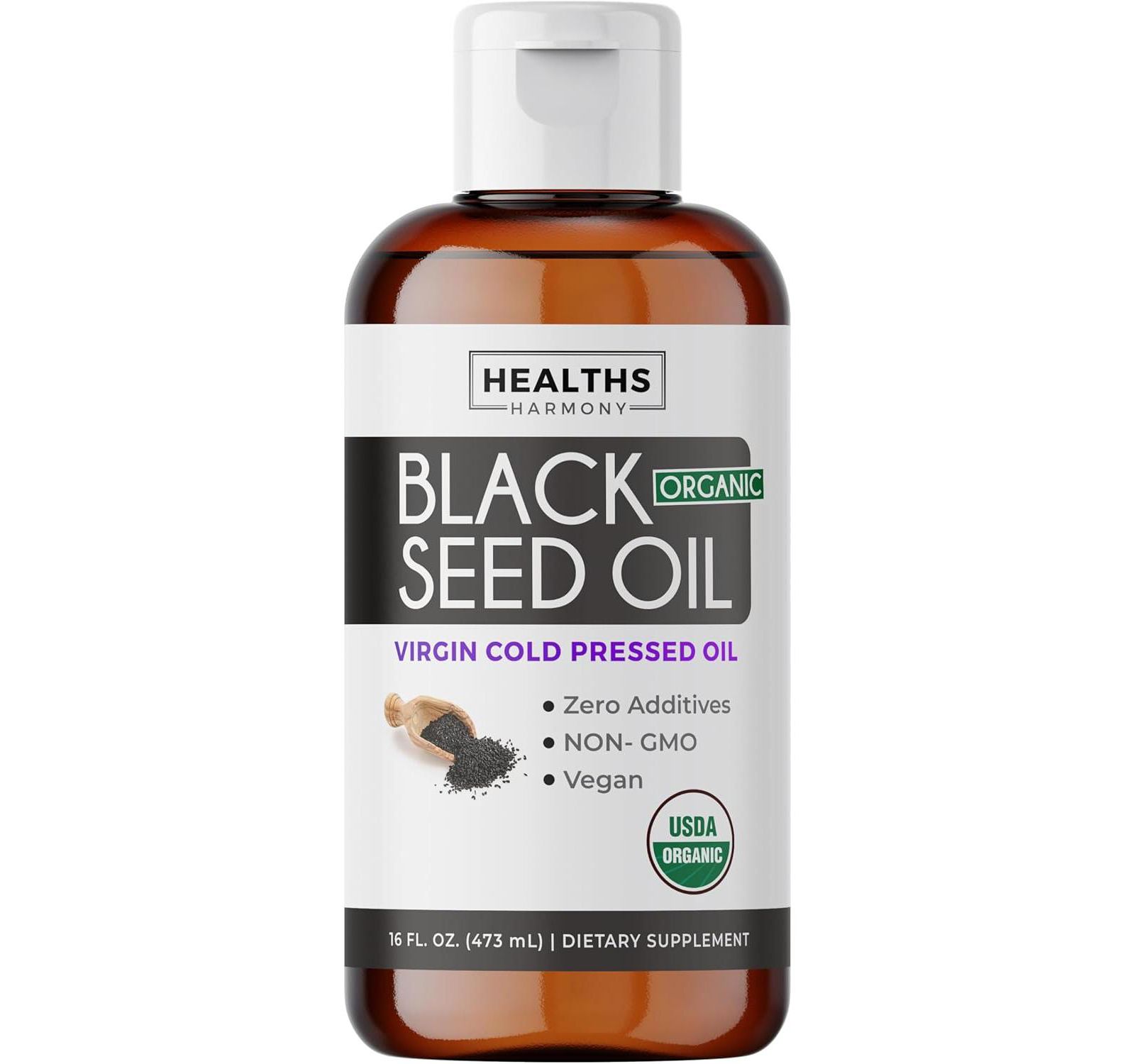 Масло черного тмина Organic Black Seed Oil Liquid, 16oz
