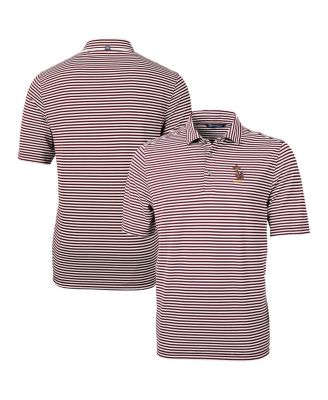 Мужское поло Cutter & Buck Minnesota Golden Gophers DryTec Virtue Eco Pique Stripe