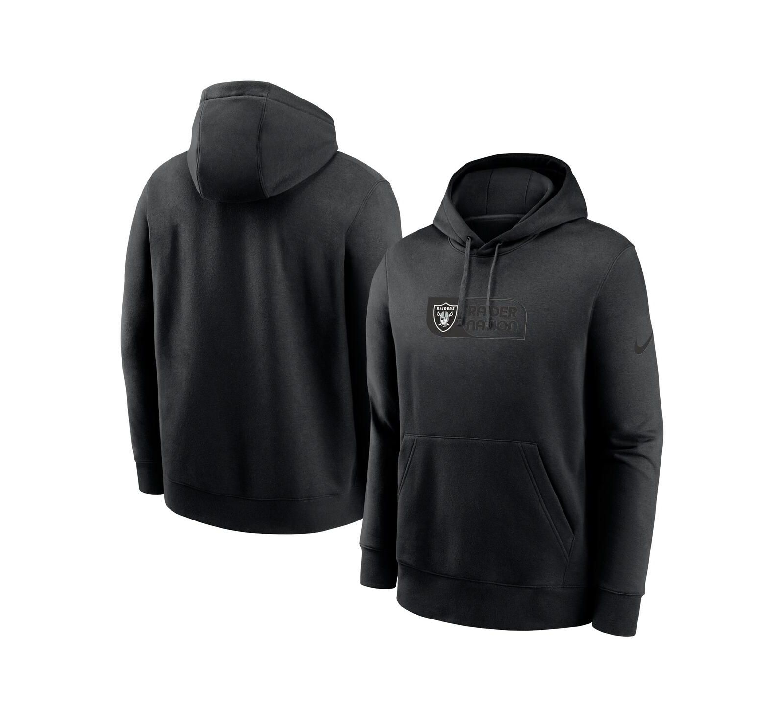 Nike Men's Black Las Vegas Raiders Edge French Terry Club Pullover Hoodie