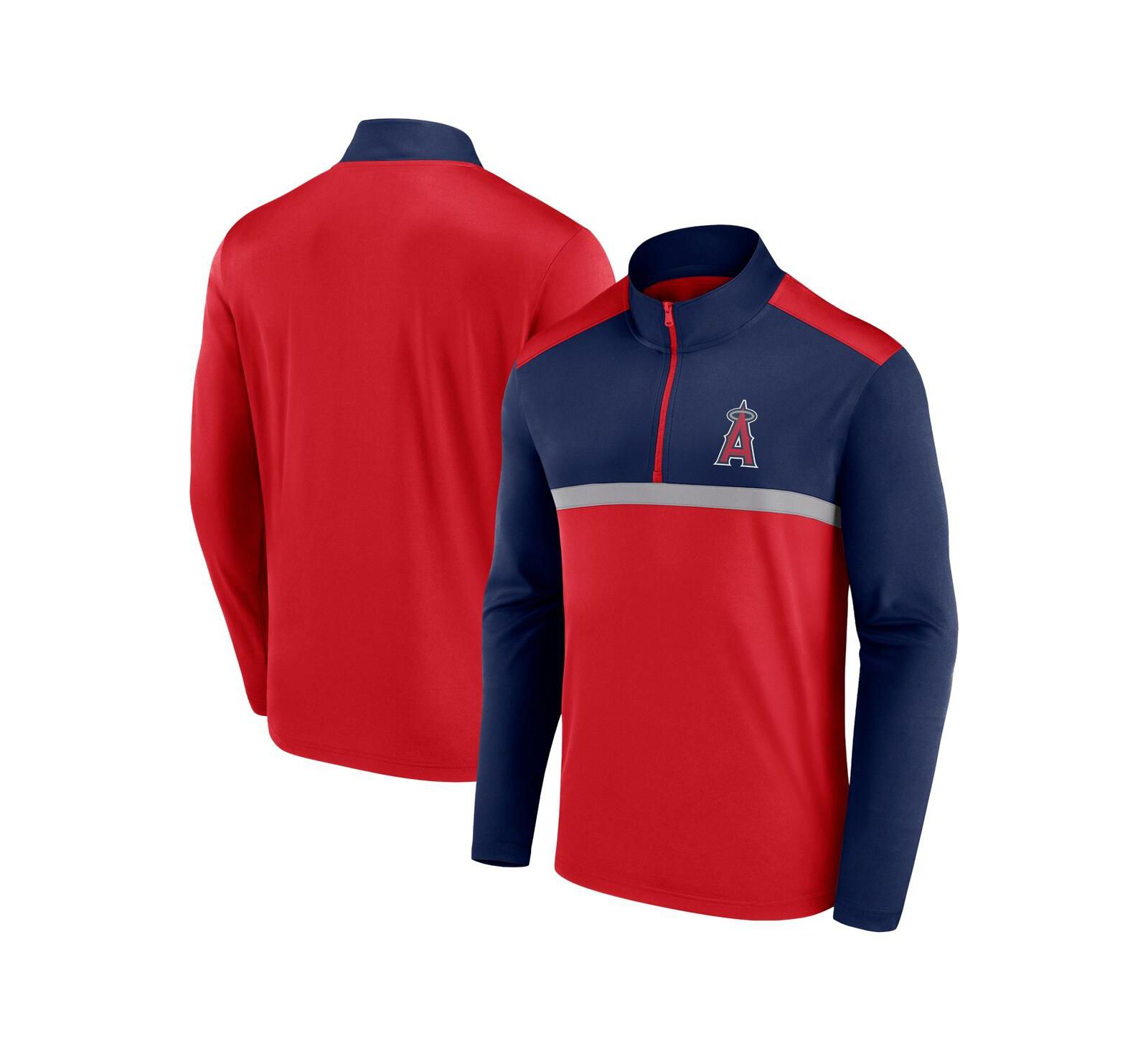 Мужская футболка Fanatics Red Los Angeles Angels Unstoppable Quarter-Zip Top