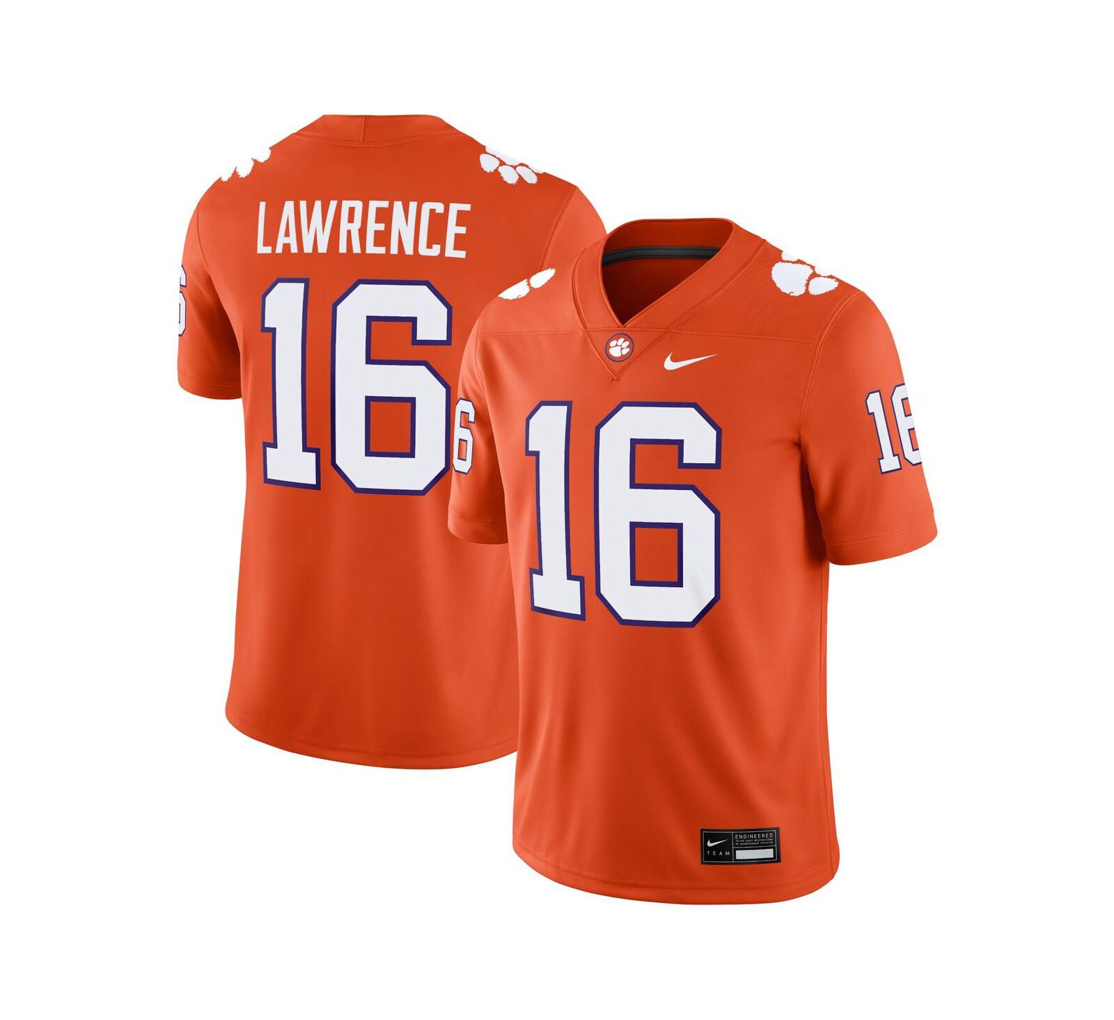Nike Men's Trevor Lawrence Orange Clemson Tigers Alumni Game Jersey