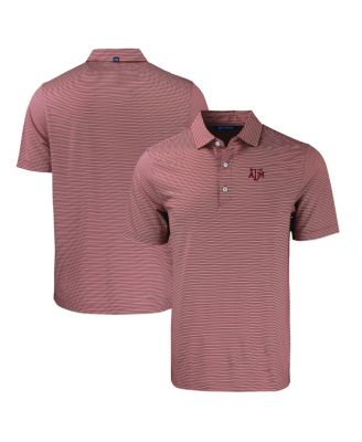 Cutter & Buck Men's Maroon Texas A&M Aggies Forge Eco Double Stripe Stretch Polo