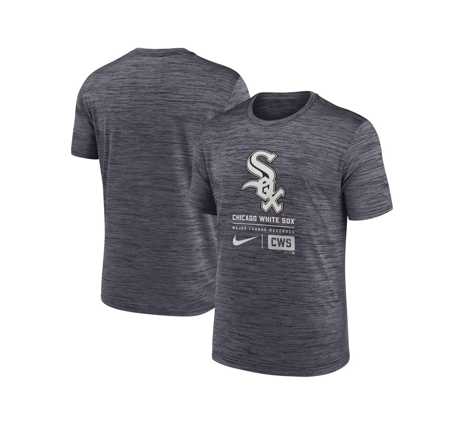 Nike Мужская футболка Velocity, Charcoal Chicago White Sox, большой логотип