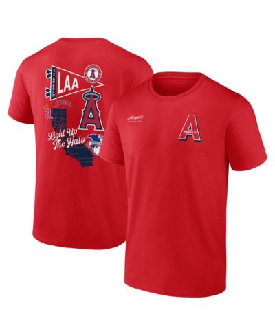 Мужская футболка Fanatics Red Los Angeles Angels Split Zone