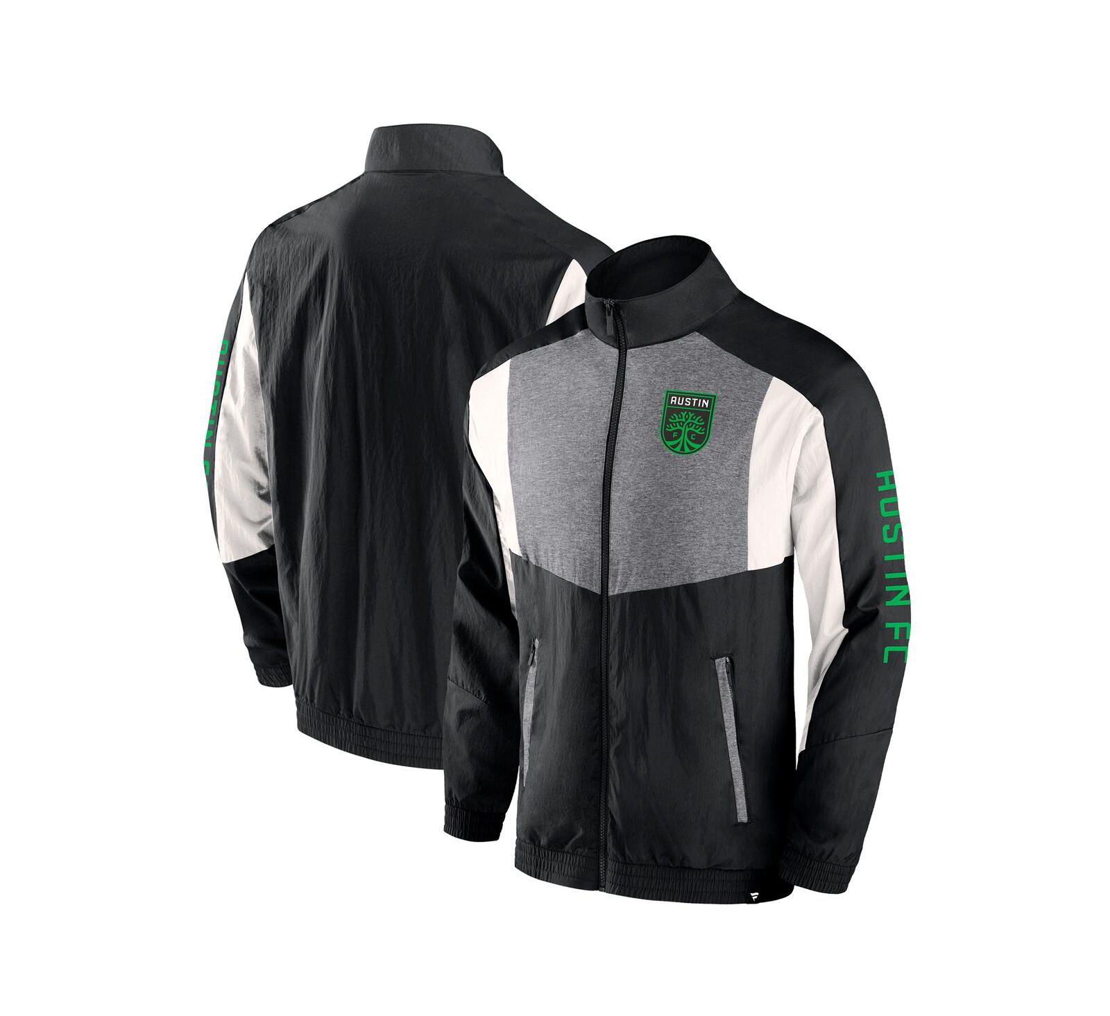 Fanatics Men's Black Austin FC Net Goal Raglan Full-Zip Track Jacket