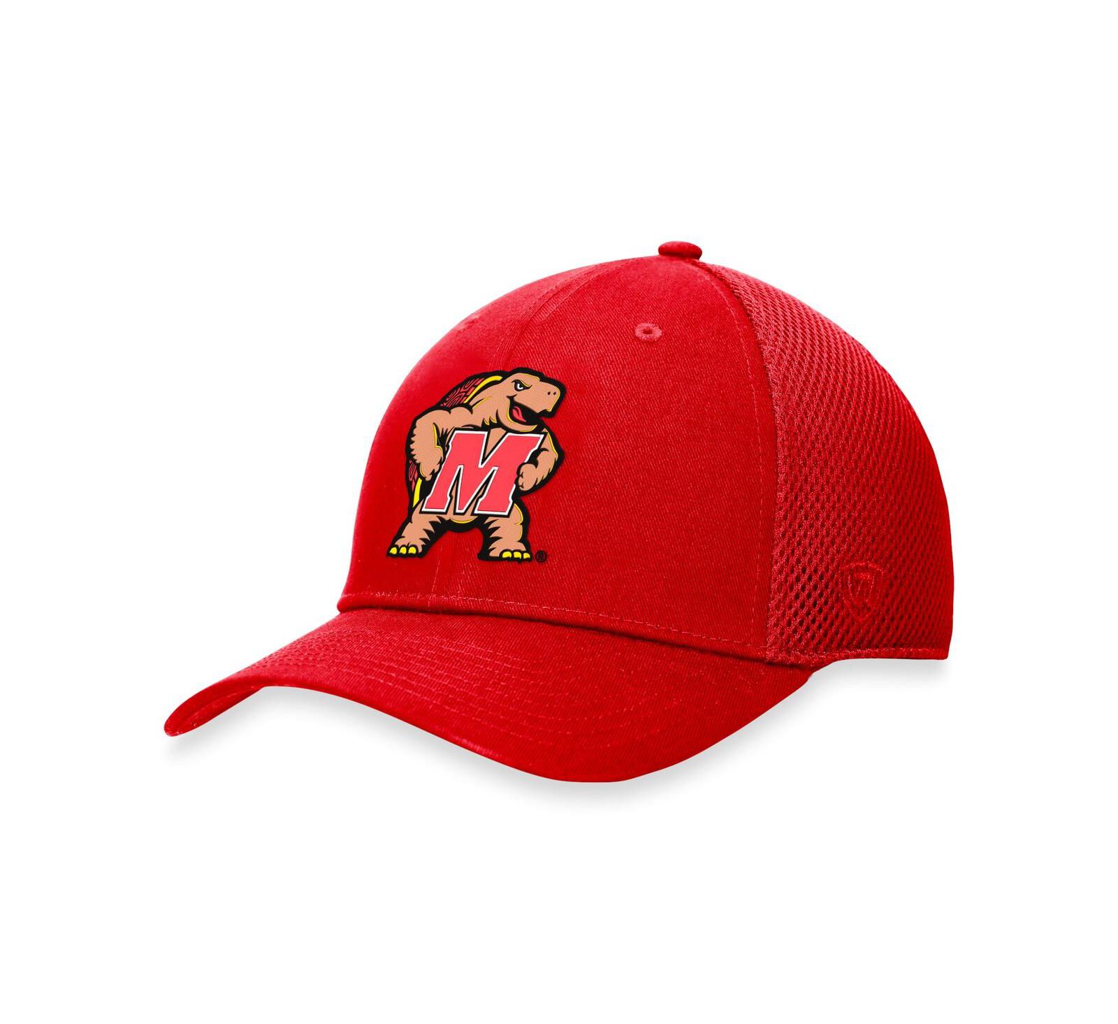 Мужская кепка Top of the World Red Maryland Terrapins Spacer Flex Hat