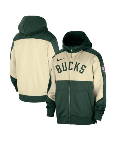 Мужское худи Nike Hunter Green Milwaukee Bucks Authentic On-Court Showtime Performance Full-Zip