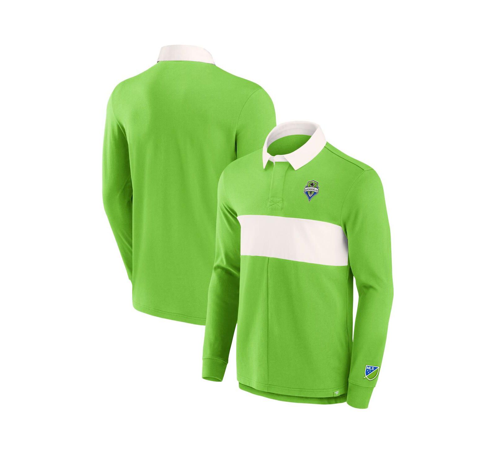 Fanatics Men's Green Seattle Sounders FC Penalty Kick Long Sleeve Polo