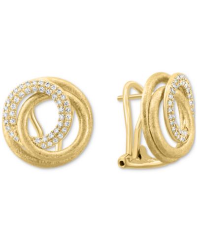 Серьги EFFY® Diamond Spiral Statement (3/8 ct. t.w.) в 14k Gold