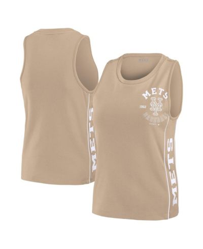 WEAR by Erin Andrews Women's Tan New York Mets Tonal Tank Top