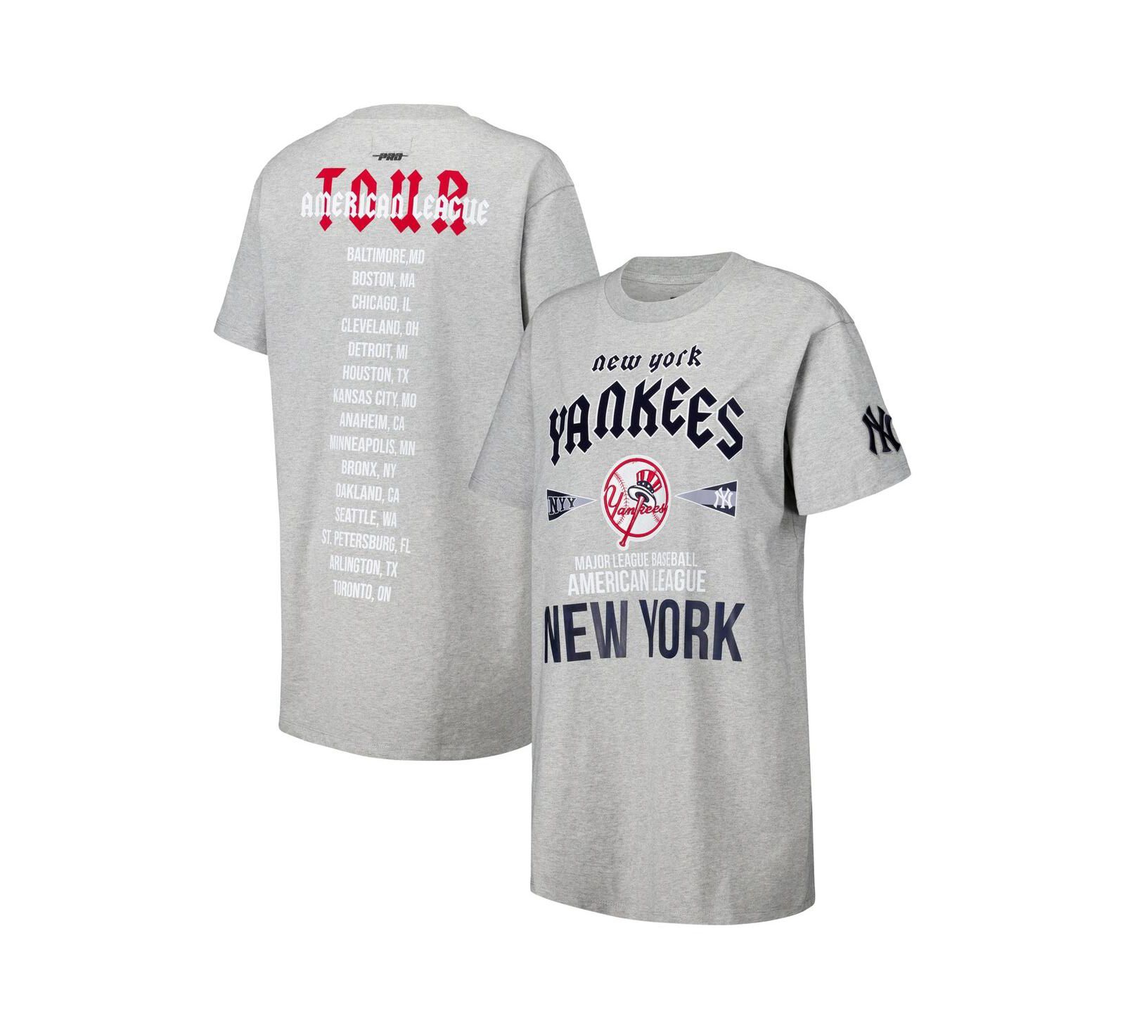 Pro Standard Women's Heather Gray New York Yankees Oversized City Tour T-Shirt Dress