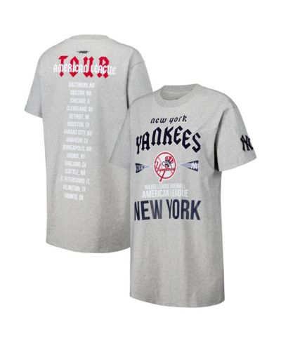 Pro Standard Женская футболка-платье New York Yankees Oversized City Tour, цвет Heather Gray