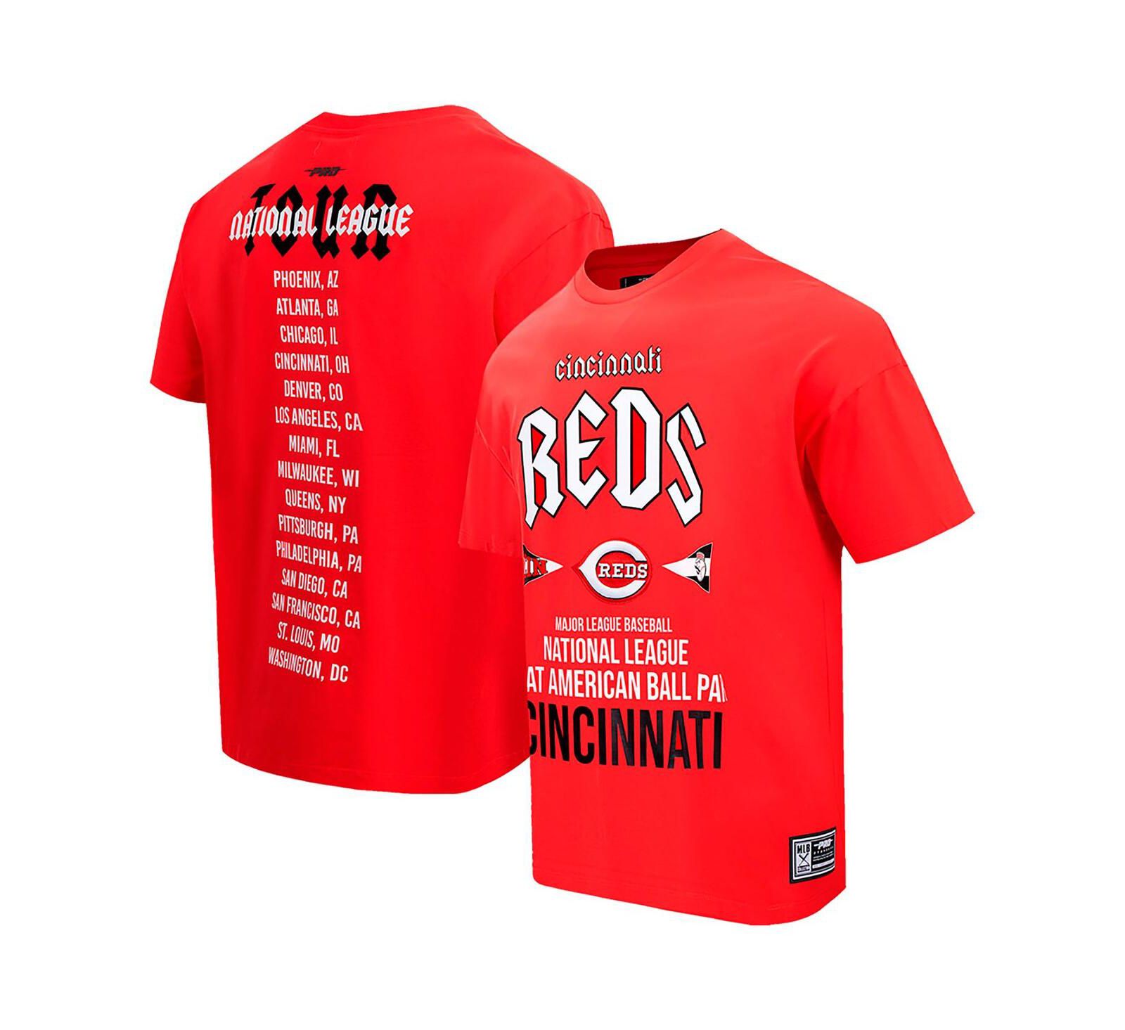 Pro Standard Men's Red Cincinnati Reds Oversized City Tour T-Shirt