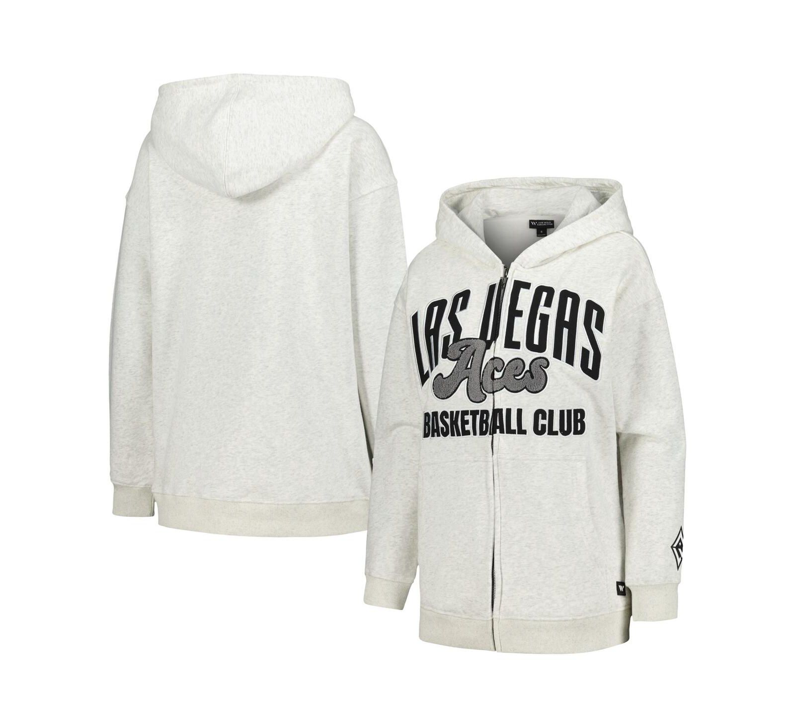 The Wild Collective женское серое худи Las Vegas Aces с полной молнией