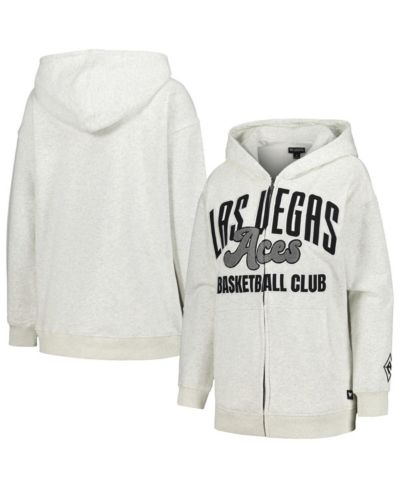 The Wild Collective женское серое худи Las Vegas Aces с полной молнией