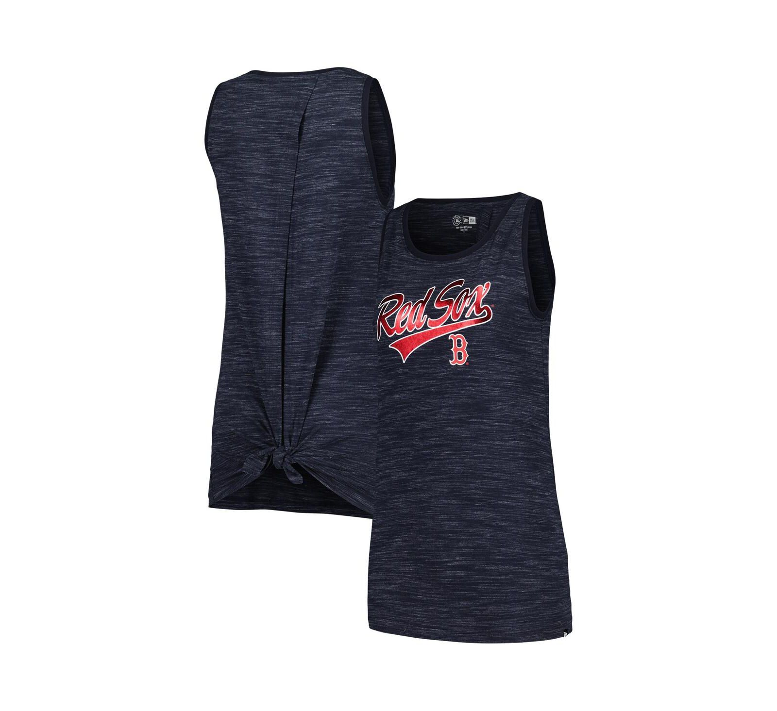 New Era Women's Navy Boston Red Sox Space-Dye Active Tank Top