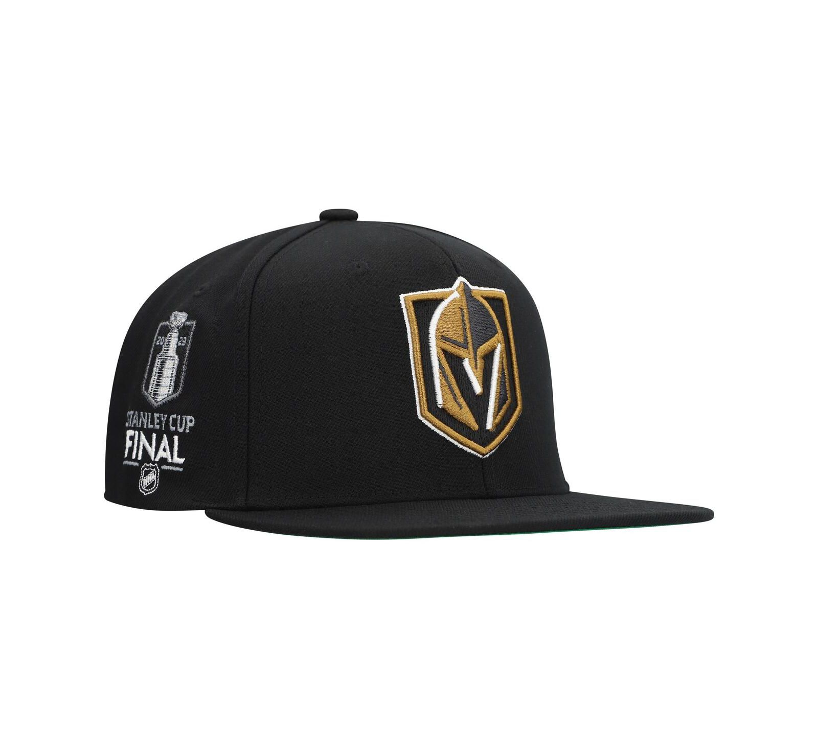 Mitchell & Ness Men's Black Vegas Golden Knights Core Top Spot Snapback Hat