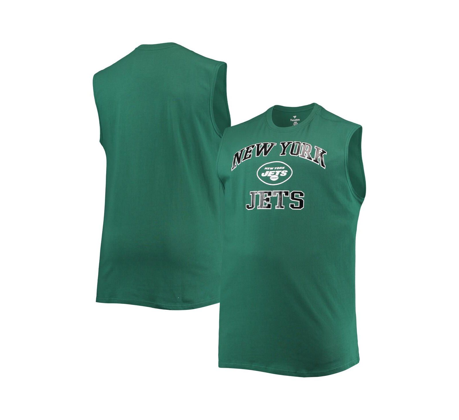 Мужской майка-топ Profile New York Jets Green Big & Tall Muscle