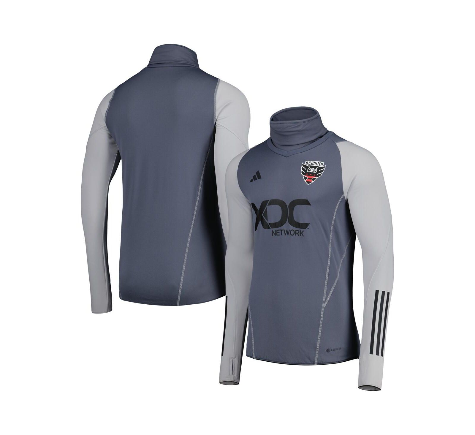 Adidas Men's Gray D.C. United Warm Raglan COLD.RDY Top