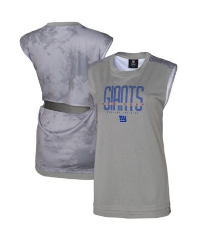 Женский майка Outerstuff Gray New York Giants No Sweat