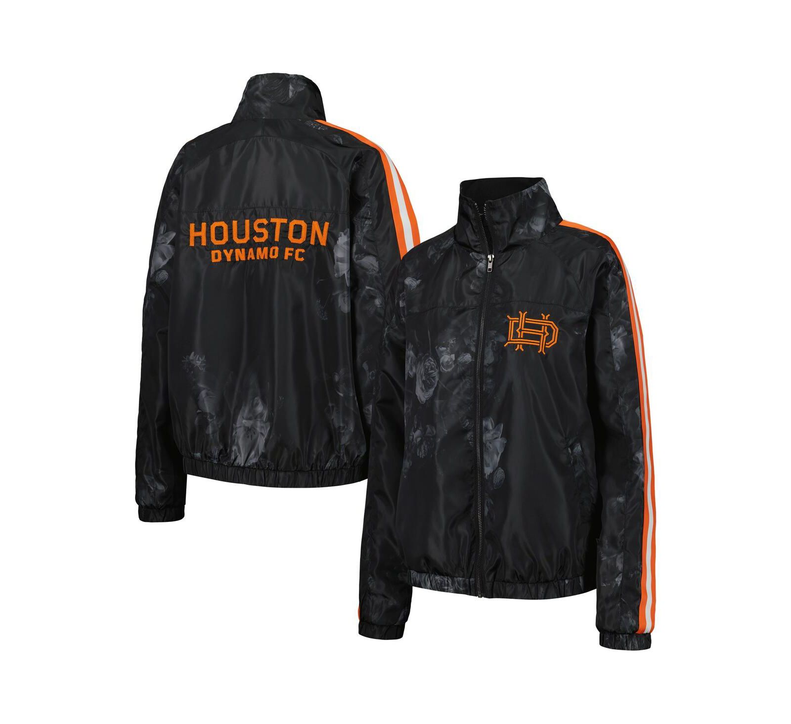 The Wild Collective Women's Black Houston Dynamo FC Full-Zip Track Jacket
