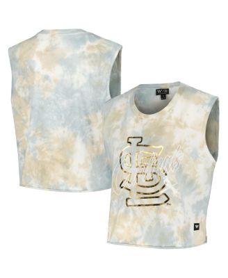 Женский белый майка The Wild Collective St. Louis Cardinals Washed Muscle