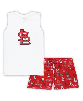 Concepts Sport Женский комплект Plus Size Tank Top Shorts Sleep Set White/Red St. Louis Cardinals