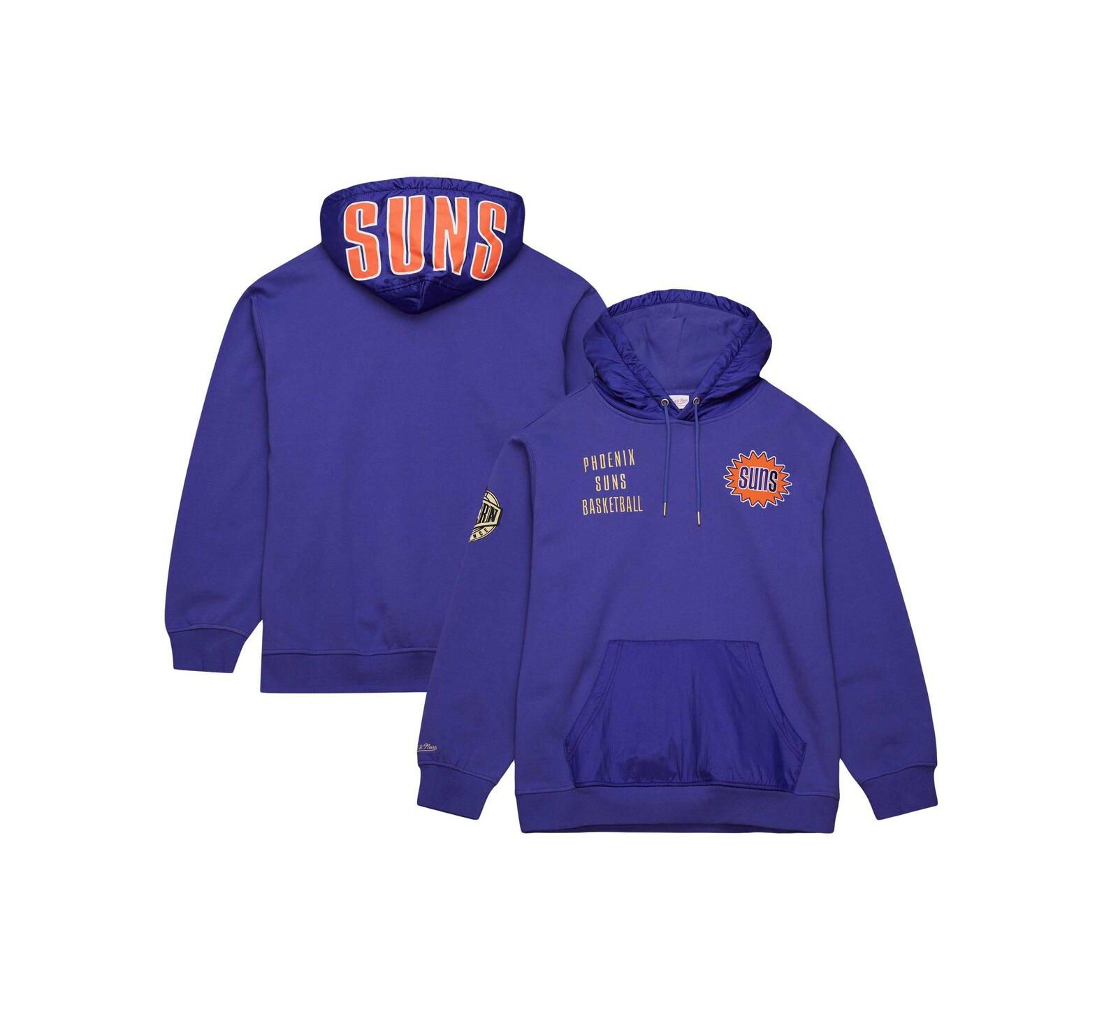 Mitchell & Ness Men's Purple Phoenix Suns Team OG 2.0 Vintage Logo Fleece Pullover Hoodie