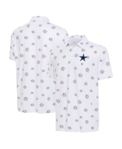 Мужская рубашка-поло Antigua Men's White Dallas Cowboys Fireworks