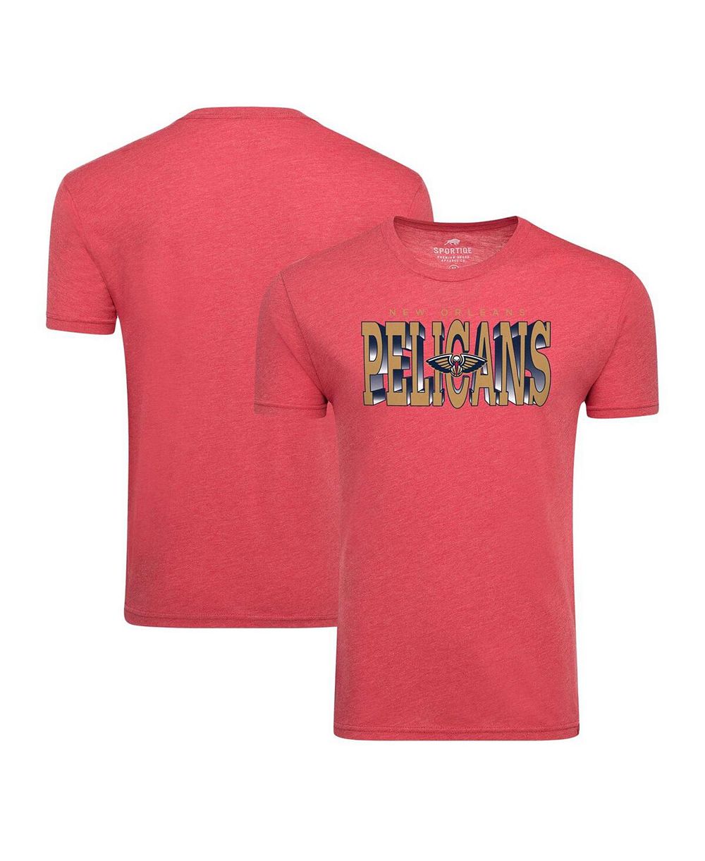 Мужская футболка Sportiqe New Orleans Pelicans Comfy Tri-Blend красного цвета