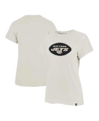 '47 Brand Women's Cream New York Jets Panthera Frankie T-Shirt