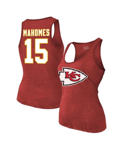 Majestic Women's Patrick Mahomes Red Kansas City Chiefs Name & Number Tri-Blend Tank Top