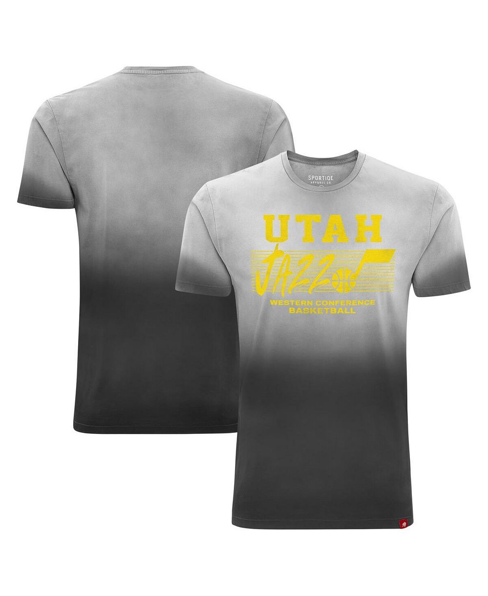 Футболка Sportiqe Black Utah Jazz Bingham Sun-Fade для мужчин и женщин
