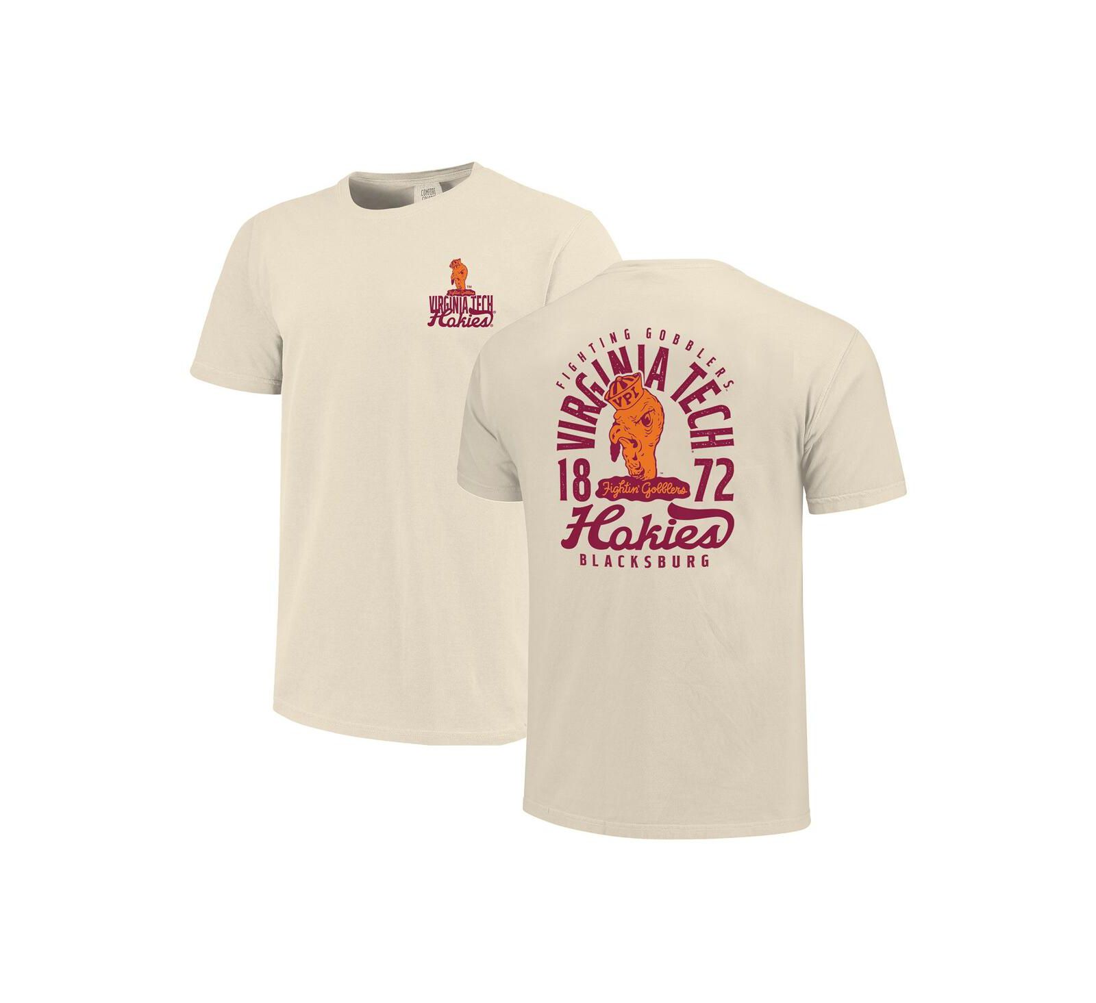 Мужская футболка Image One Virginia Tech Hokies Comfort Colors Cream