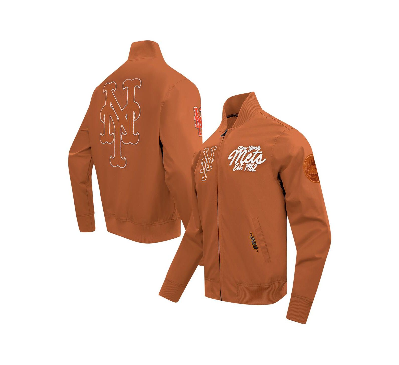 Мужская куртка Pro Standard Brown New York Mets Paint The City Twill с полной молнией